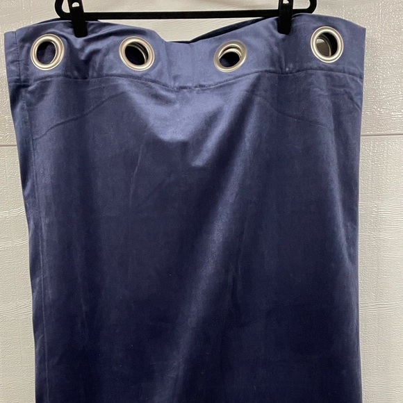 Velvet Heavyweight Light Filtering Grommet Top Curtain Panel Pair - Picture 5 of 6